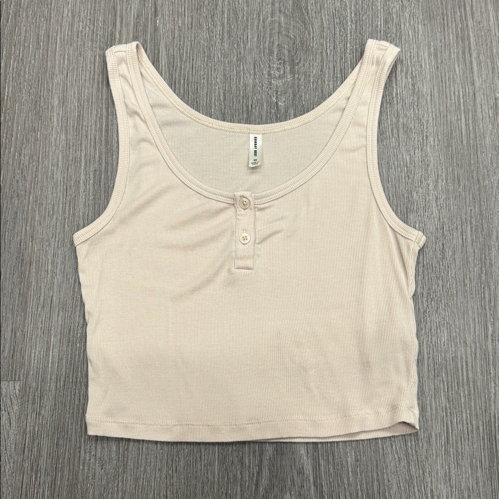 Sunday Best Light Pink Ribbed Top Size XS